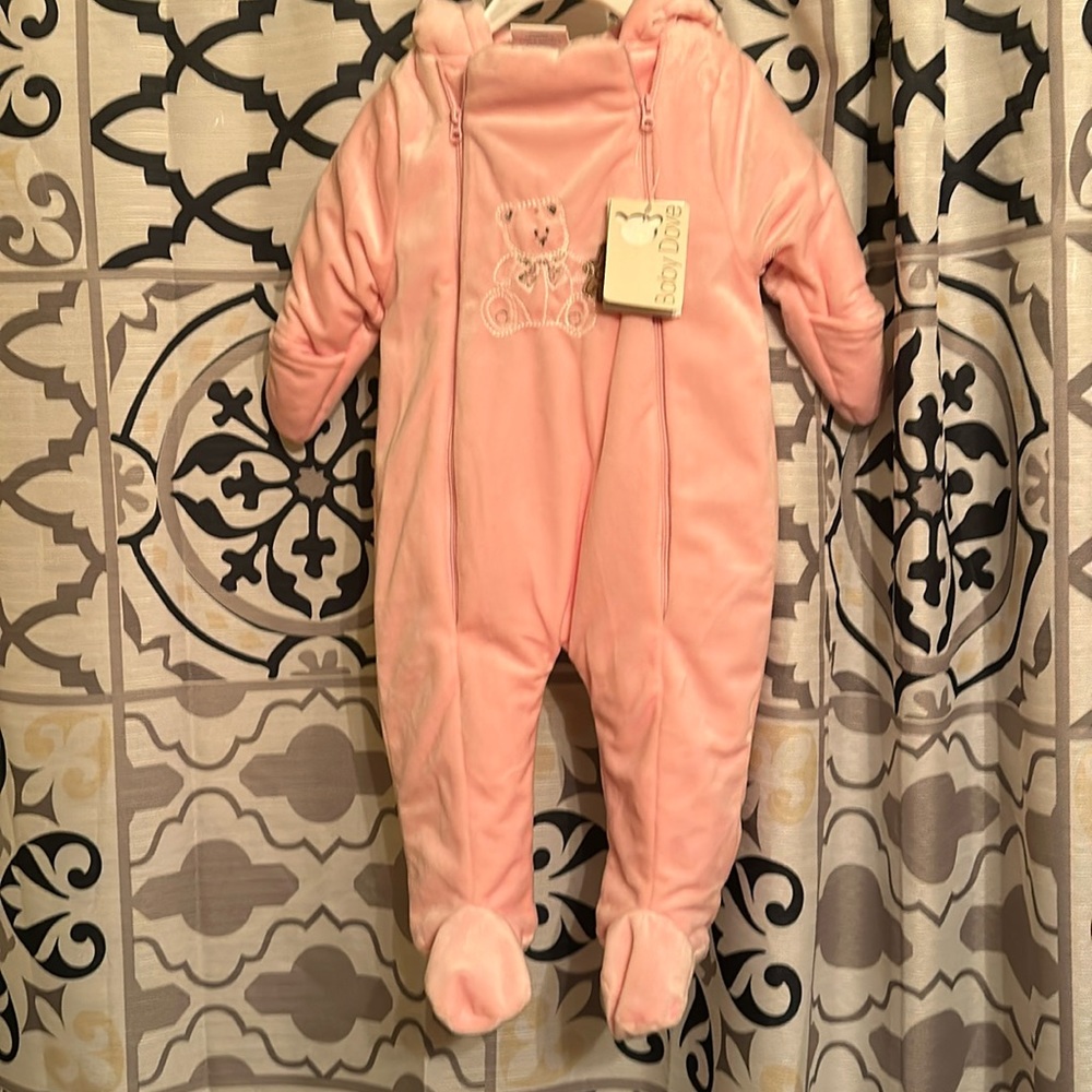 NWT pink baby bunting